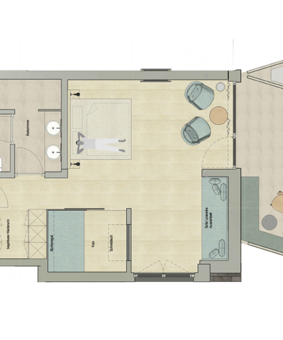 Room plan of the Suite Libera