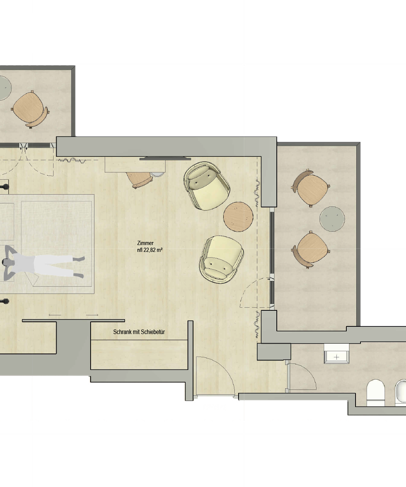 Room plan of the Alba Double Room