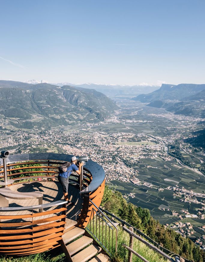 A man at the Hochmuth viewing plattform