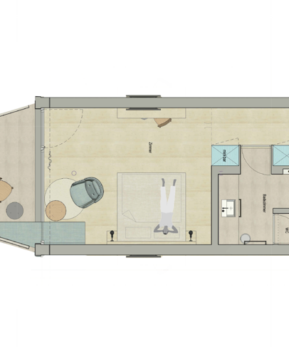 Room plan of the Pura Double Room