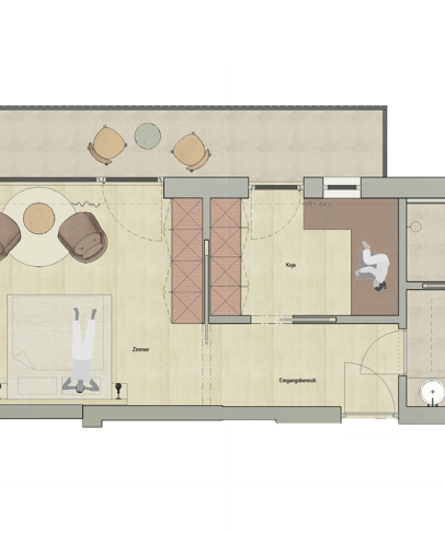 Room plan of the Suite Respira