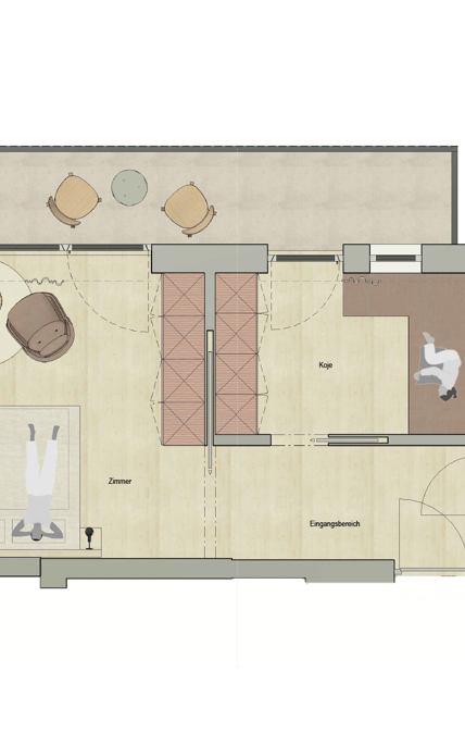 Room plan of the Suite Respira