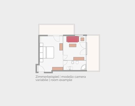 Room plan of the Hirzer Suite