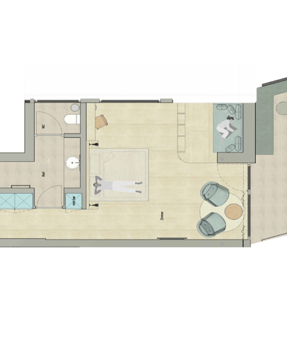 Room plan of the Suite Aurora