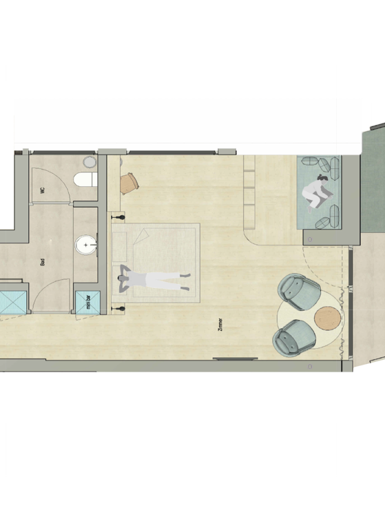 Planimetria della Suite Aurora